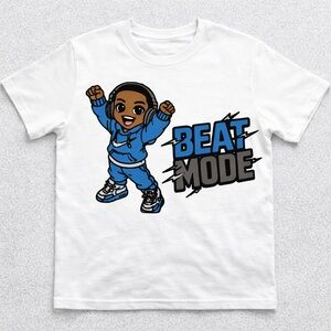 Kids White 'Beat Mode' Graphic T-Shirt